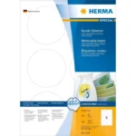 Herma Etikett Rund Vit Ø 85MM